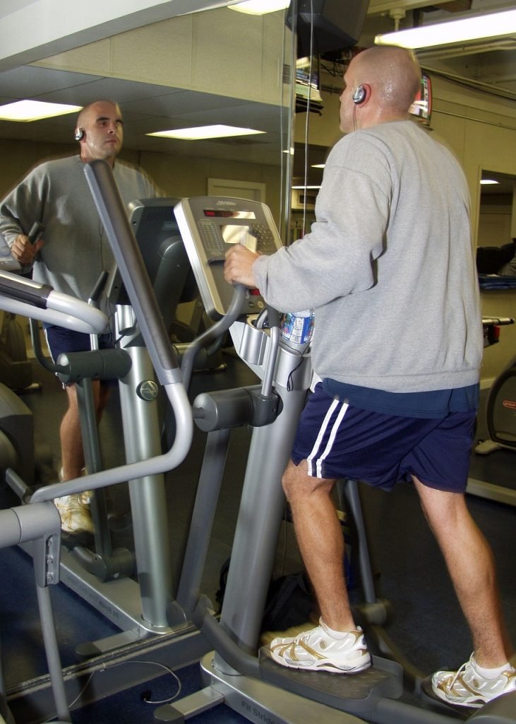 elliptical machine in gym